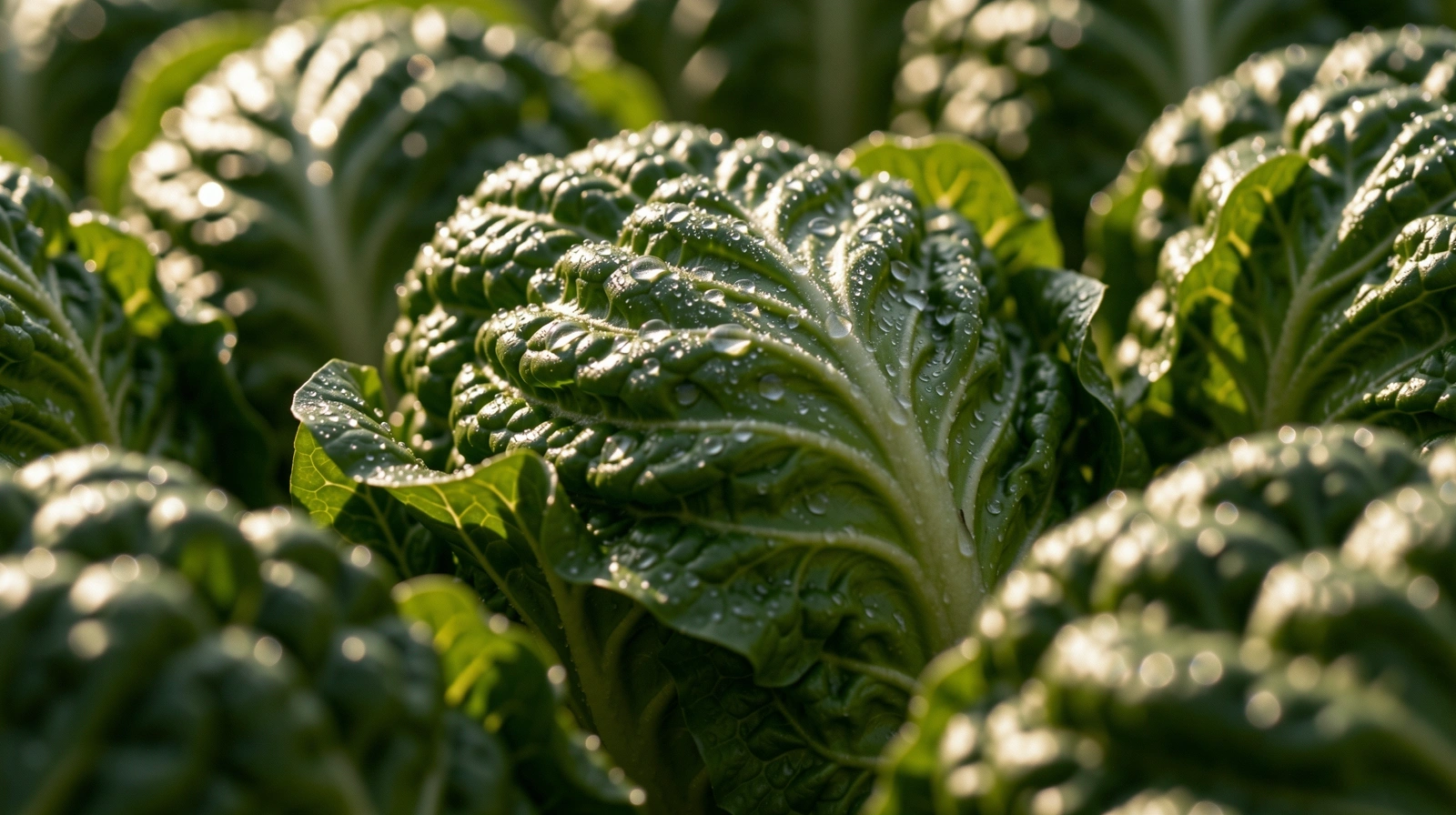 Macrophotography of fresh greens representing metabolic vitality